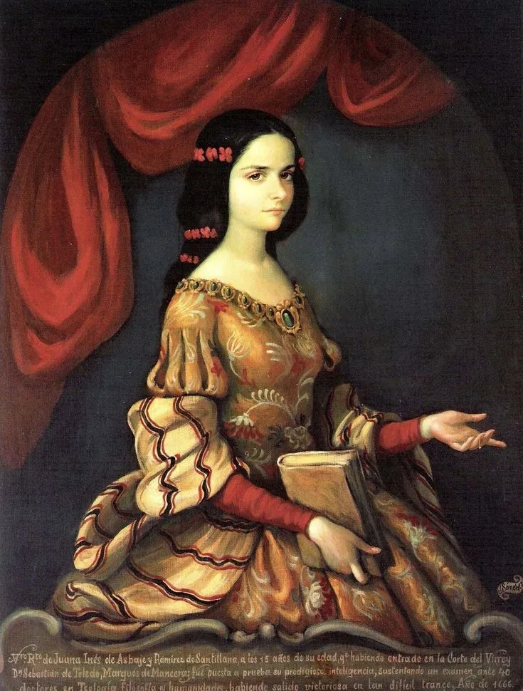 Representación de Sor Juana en su edad adolescente